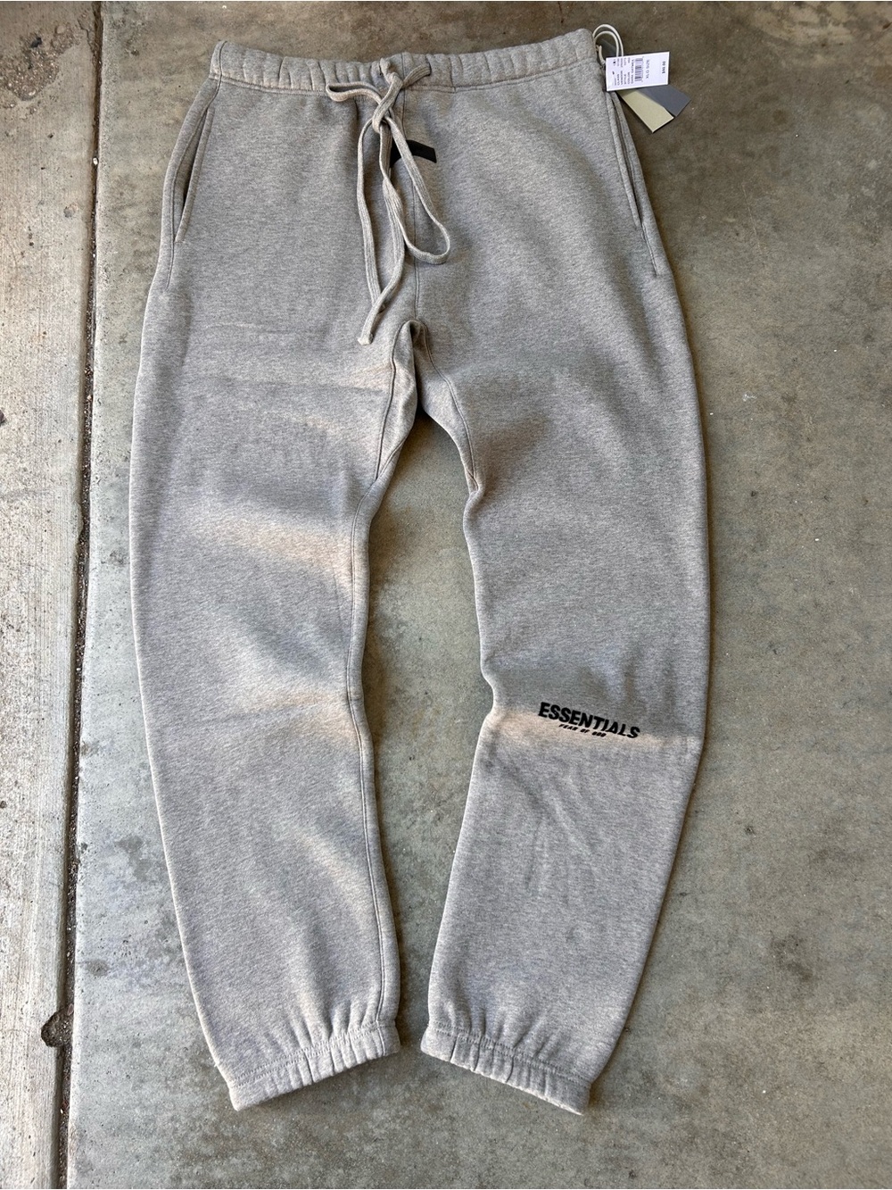 Essentials Men's Light Gray Drawstring Sweatpants